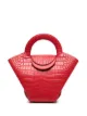 Image 1 of Bottega Veneta crocodile-embossed basket tote bag
