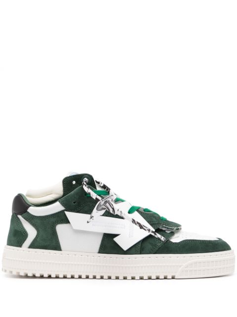 Shop green & white Off-White Out Of Office low-top sneakers with ...