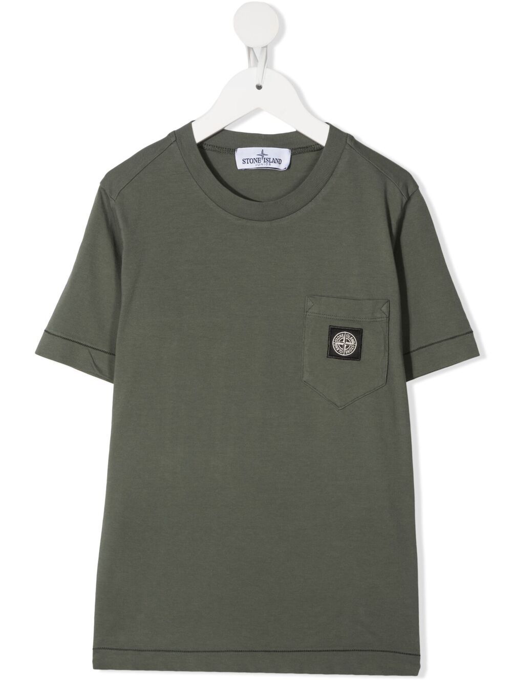 Stone Island Junior Kids' Chest-logo T-shirt In Green