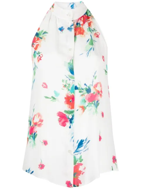 Boutique Moschino floral-print halterneck blouse