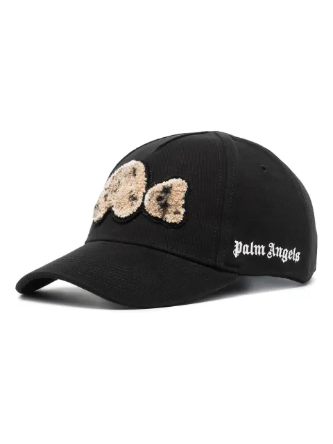 Shop Palm Angels Spray Bear print cap 