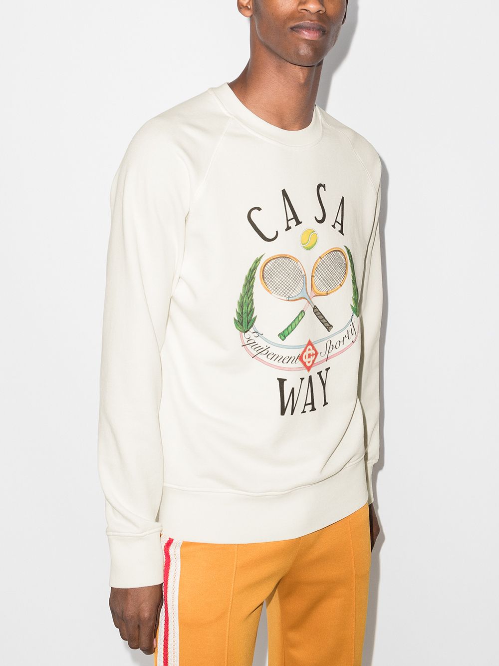 Casablanca Sweater met print - Wit