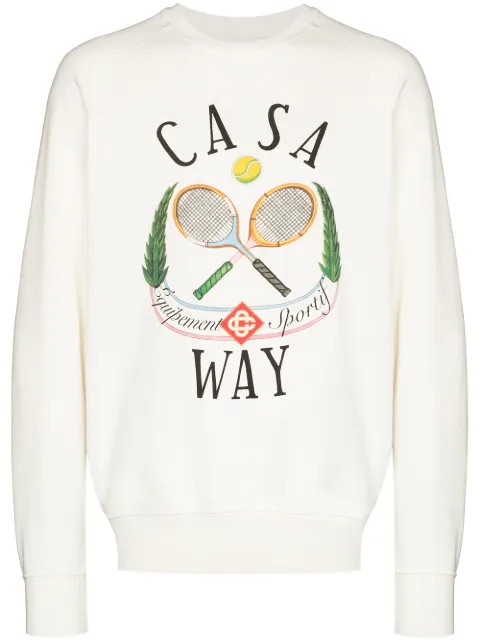 Casablanca Tennis Club print sweatshirt