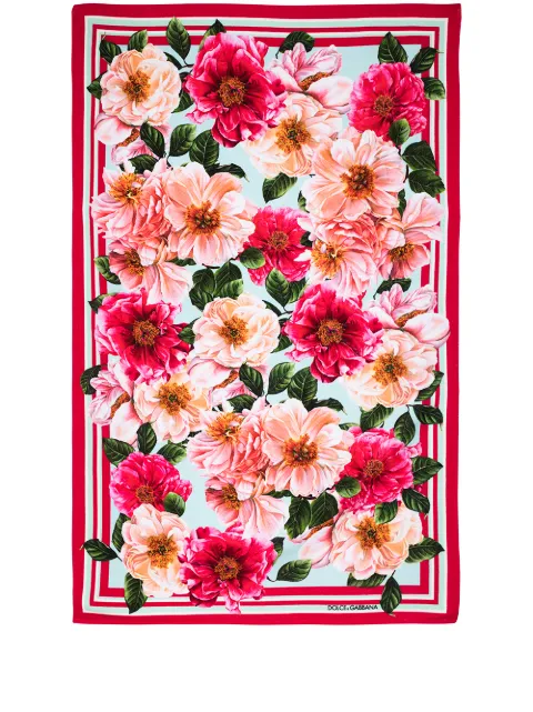Dolce & Gabbana منشفة شاطئ بطبعة زهور