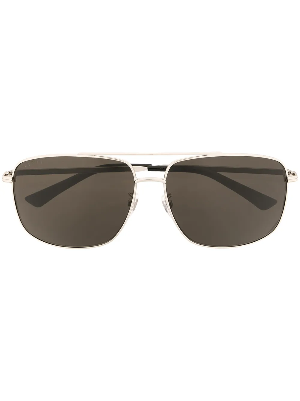 Gucci Eyewear striped navigator-frame sunglasses | Black | Image 1