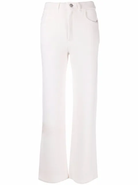 Barrie pantalones acampanados con detalle de costuras