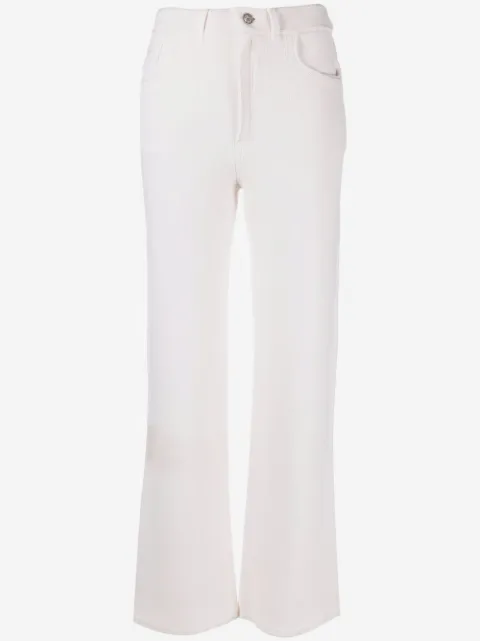 Barrie stitch detail flared trousers