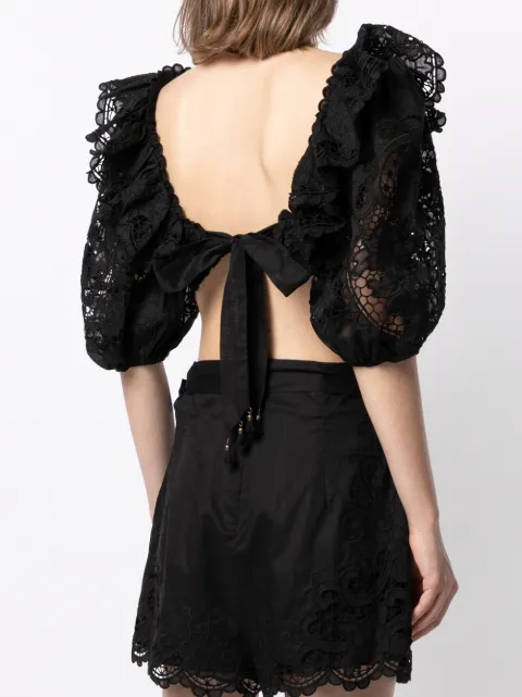 zimmermann bells tie crop top