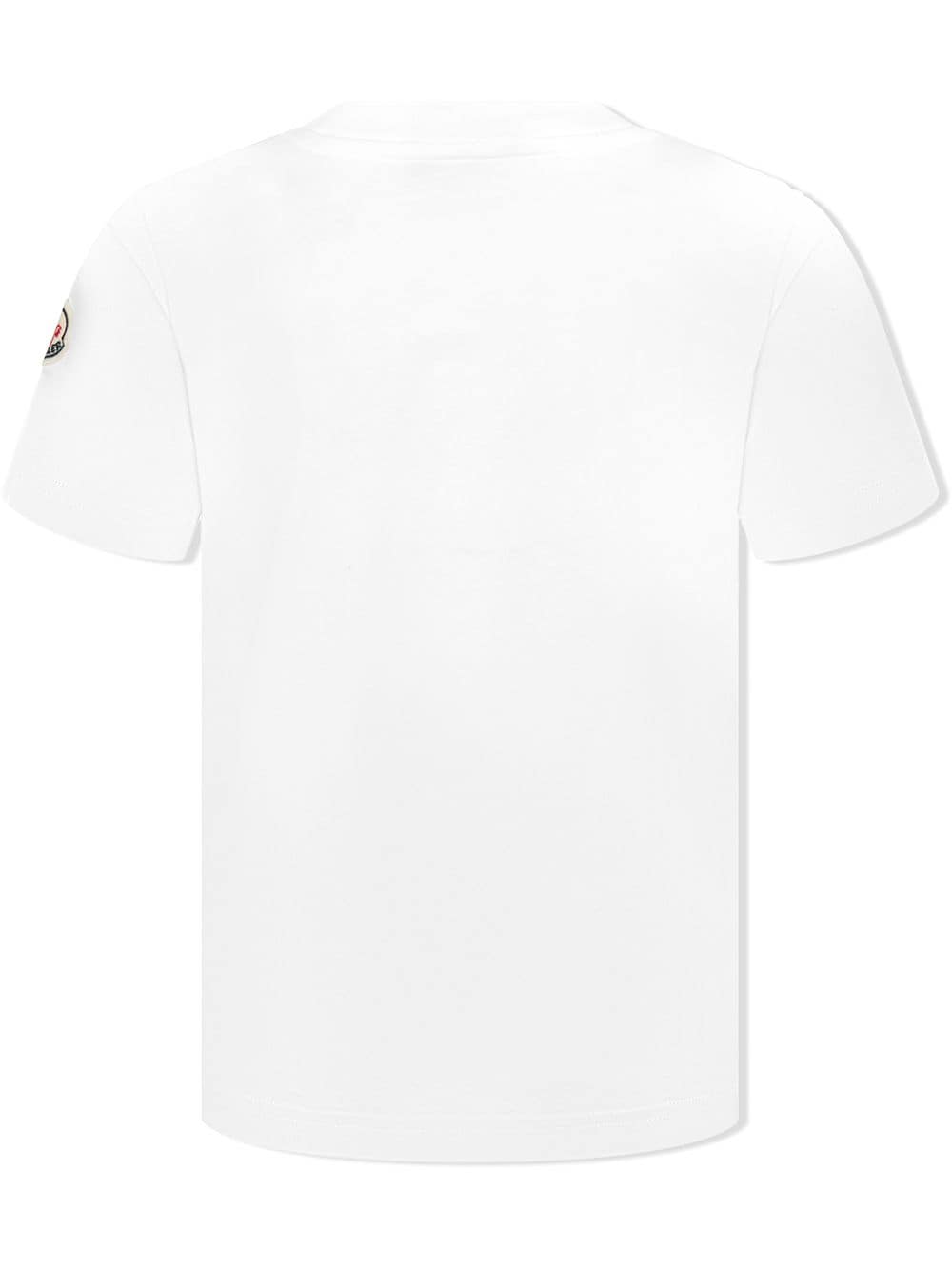 Moncler Enfant T-shirt met camouflage logo - Wit
