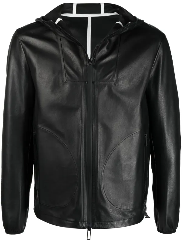 armani leather jacket
