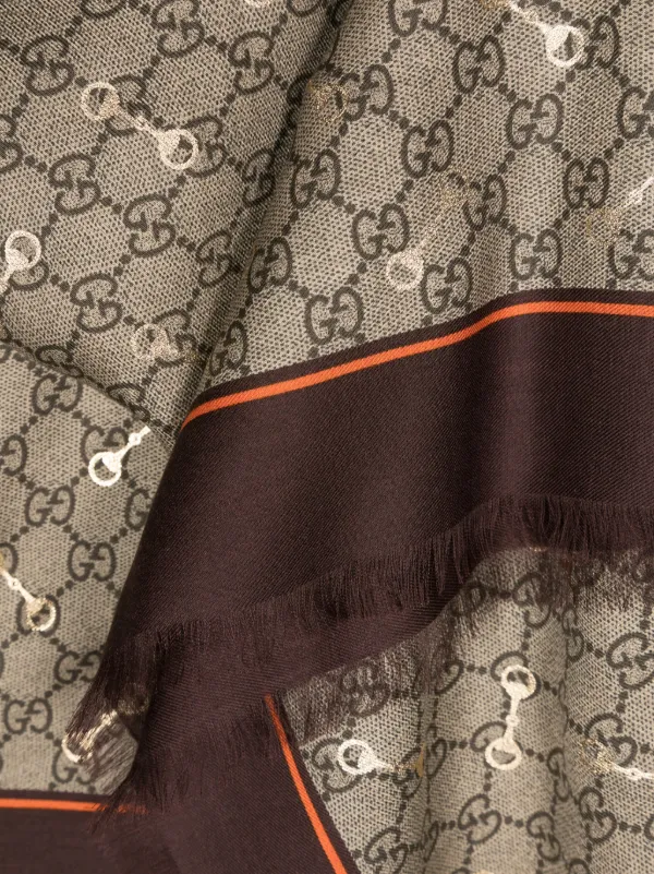Gucci グッチ GG ホースビット プリント スカーフ - FARFETCH