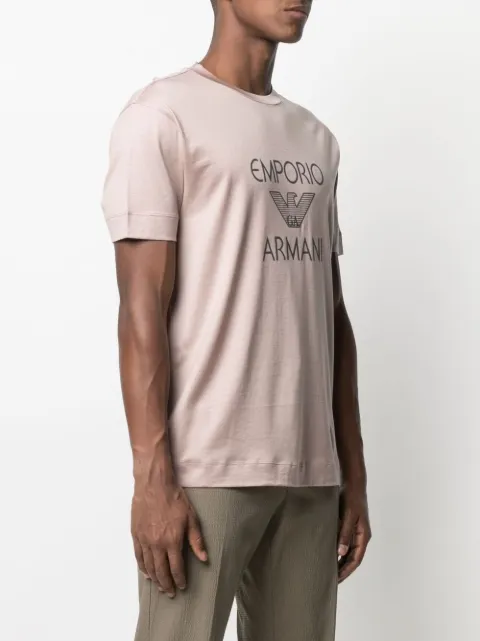 Shop Emporio Armani Logo Print T Shirt With Express Delivery Farfetch