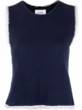 Barrie fringe-trim top - Blue