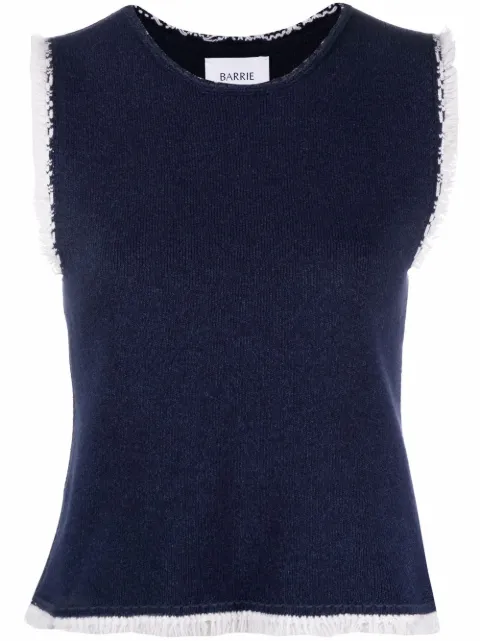 Barrie fringe-trim top