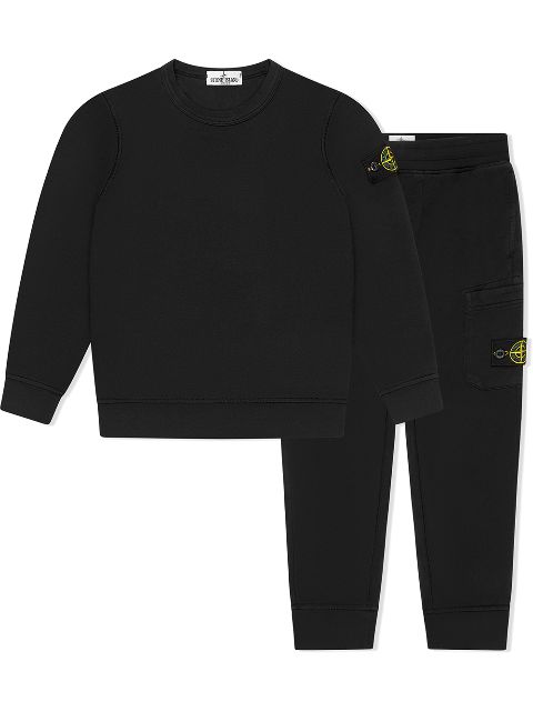 mens black stone island tracksuit