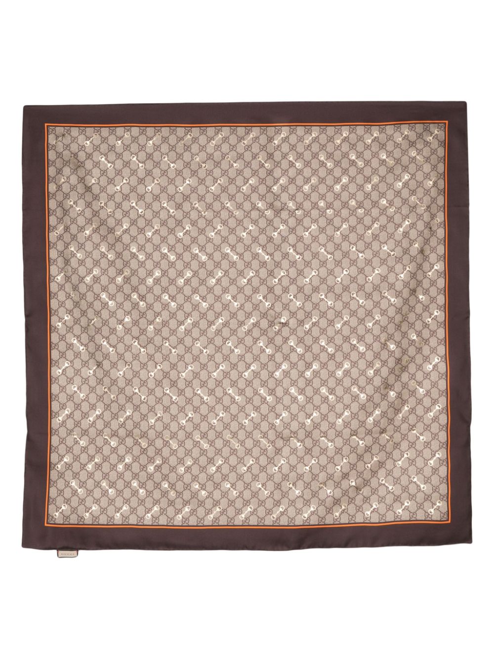 Gucci GG Horsebit-print silk scarf - Neutrals