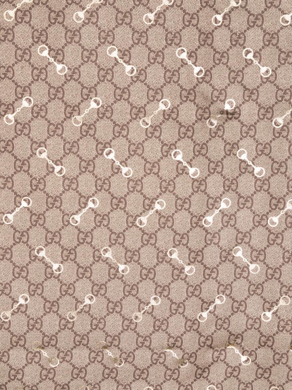 Gucci GG Horsebit-print silk scarf - Neutrals