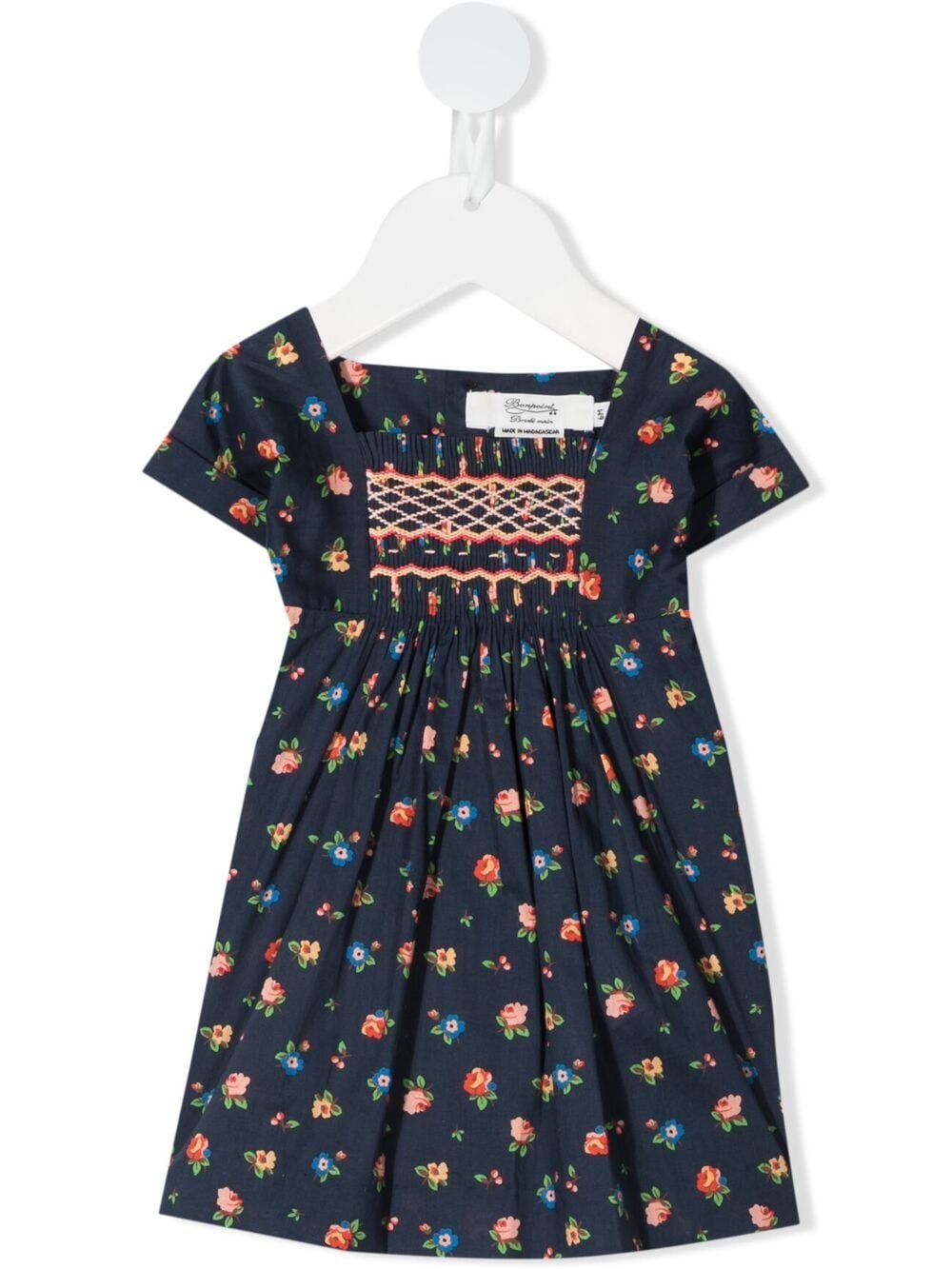 BONPOINT FLORAL EMBROIDERED DRESS