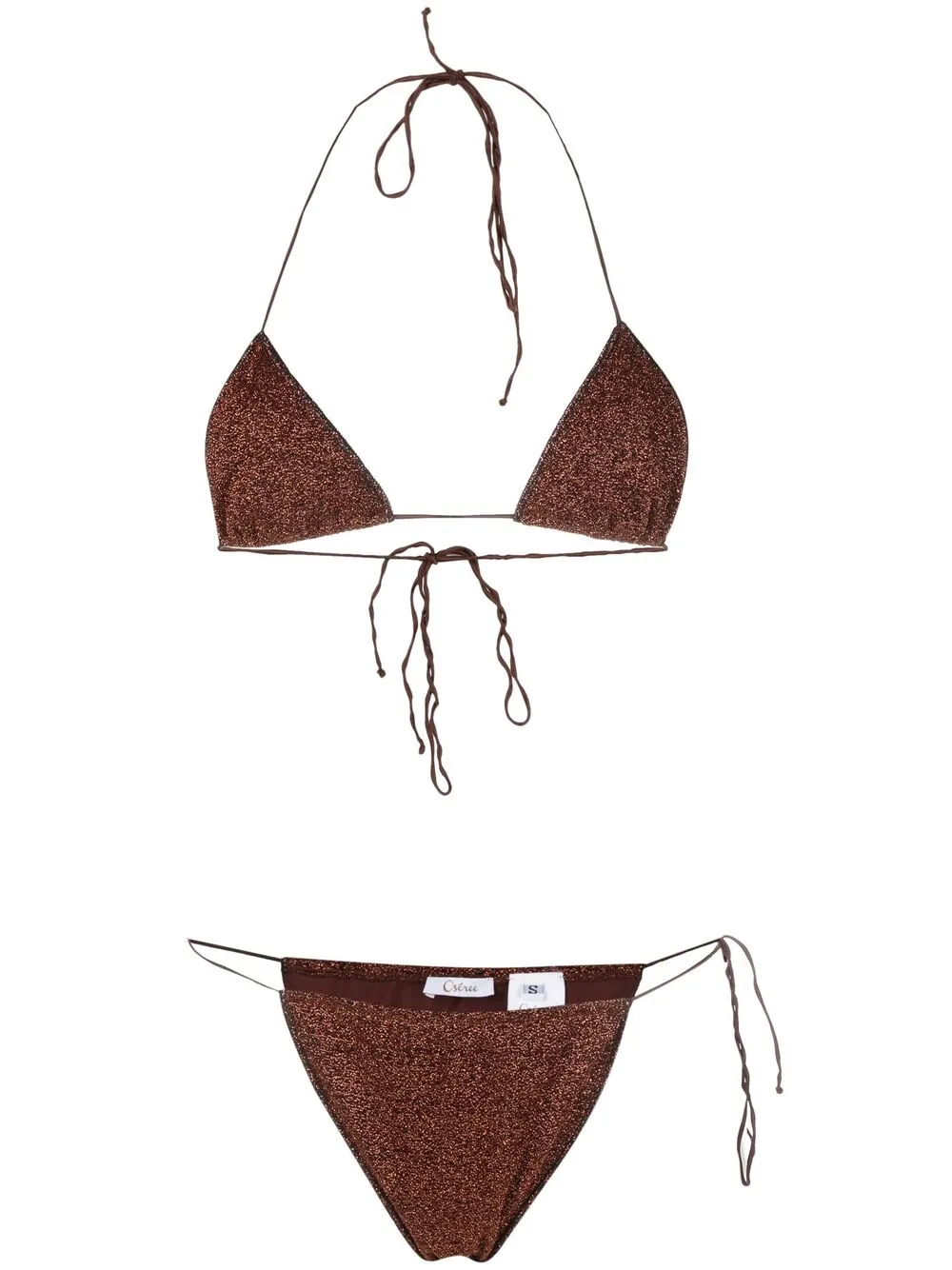 Oséree Lumière glittered bikini set | Brown | Image 1