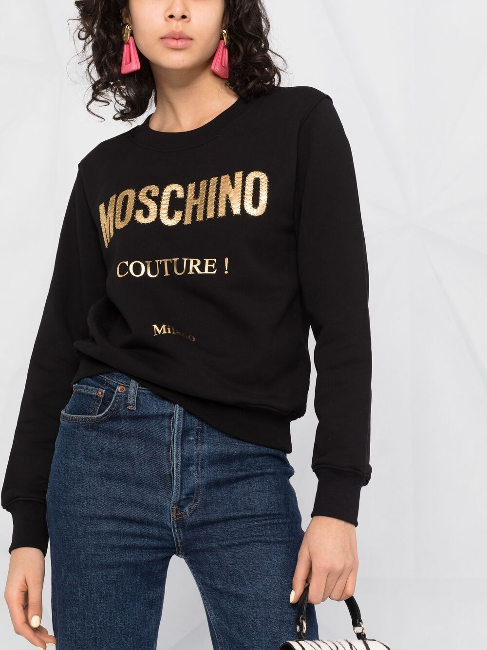 фото Moschino толстовка couture с вышитым логотипом