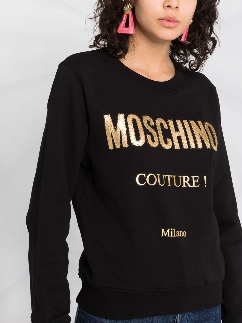 фото Moschino толстовка couture с вышитым логотипом