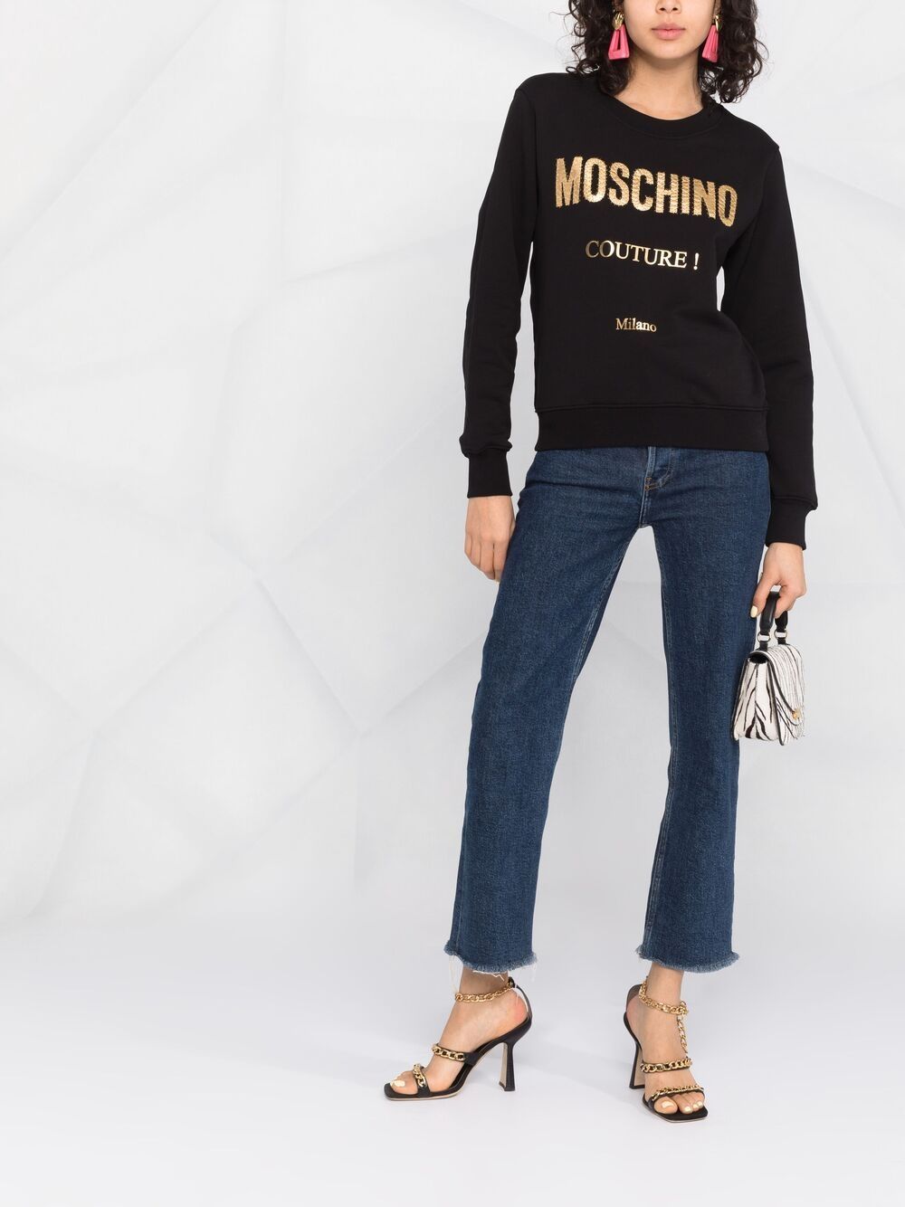 фото Moschino толстовка couture с вышитым логотипом