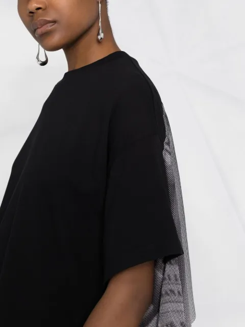 Mm6 Maison Margiela Black Printed Layered T Shirt For Women S62gd0081stj327 At Farfetch Com