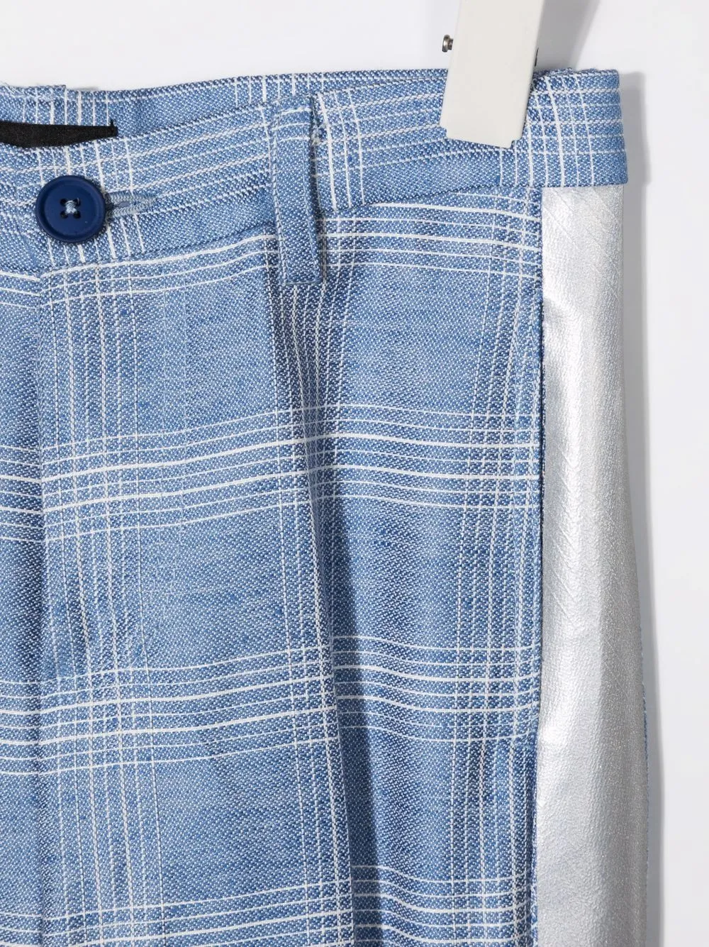 фото Monnalisa зауженные брюки в клетку