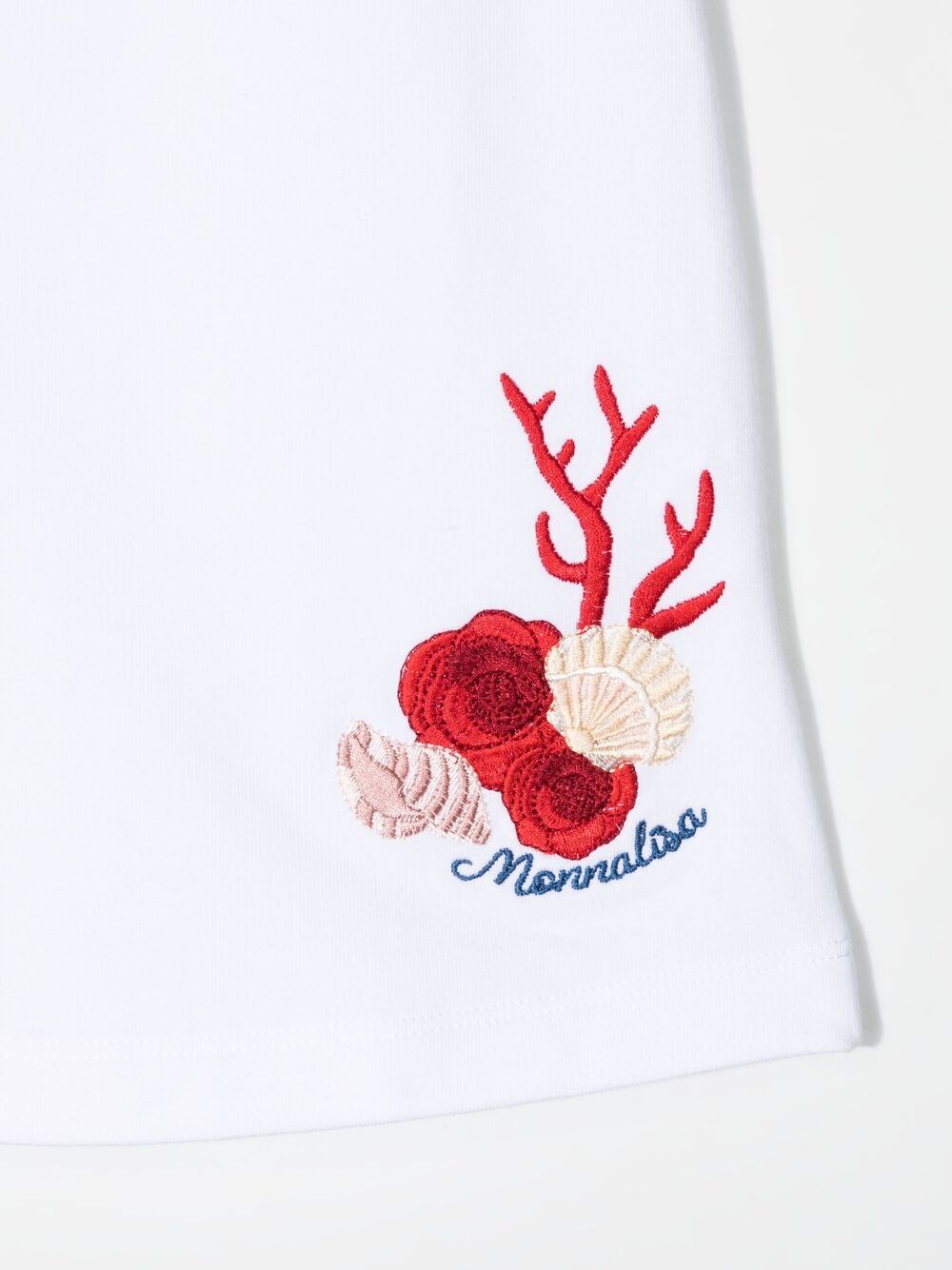 фото Monnalisa платье с вышитым логотипом и оборками