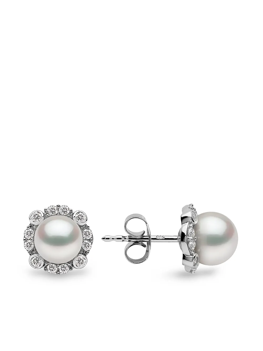 Yoko London Orecchini Trend in oro bianco 18kt con diamanti e perla | Alta gioielleria | Image 4