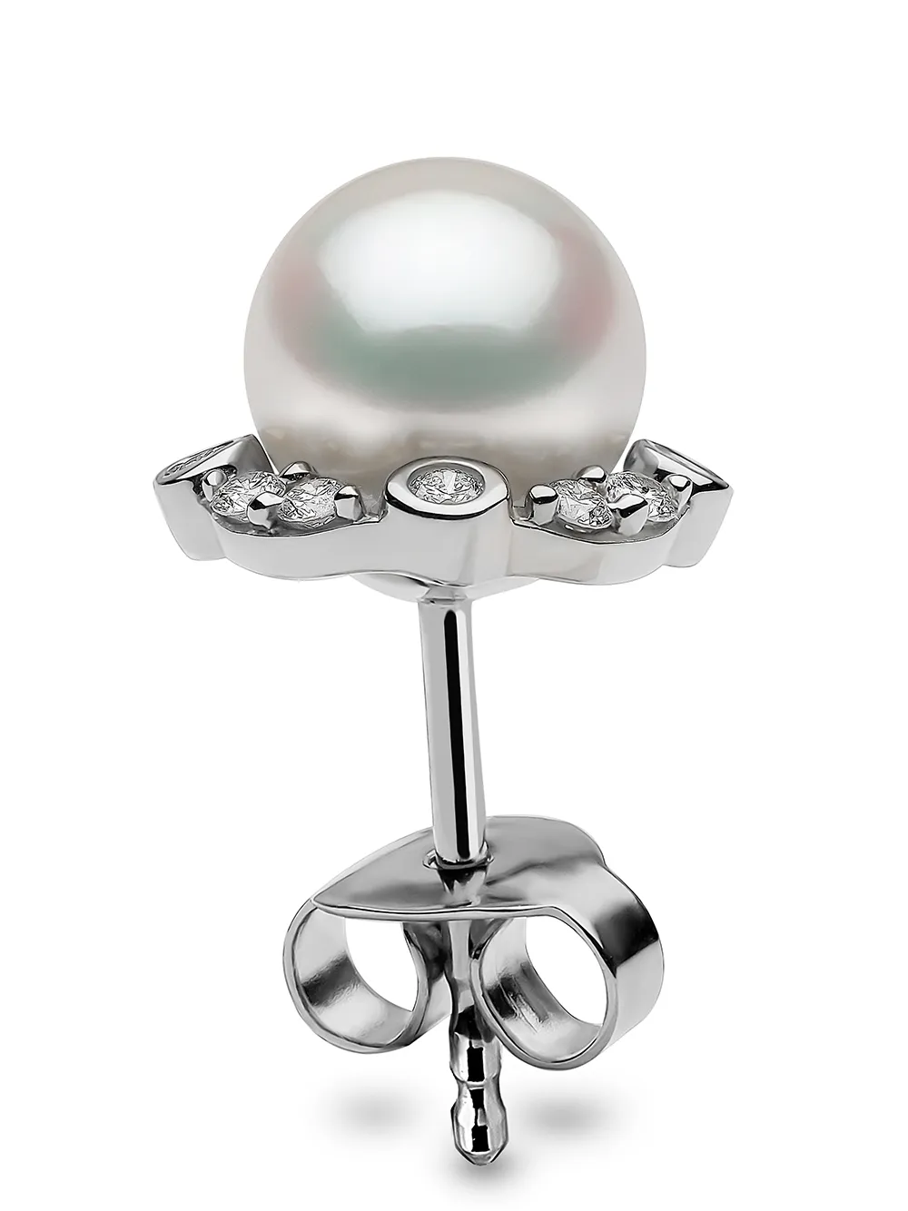 Yoko London Orecchini Trend in oro bianco 18kt con diamanti e perla | Orecchini | Image 3