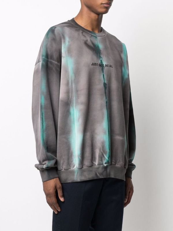 Shop Diesel tie-dye sweatshirt with 