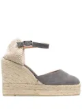 Castañer woven wedge-heel espadrilles - Grey