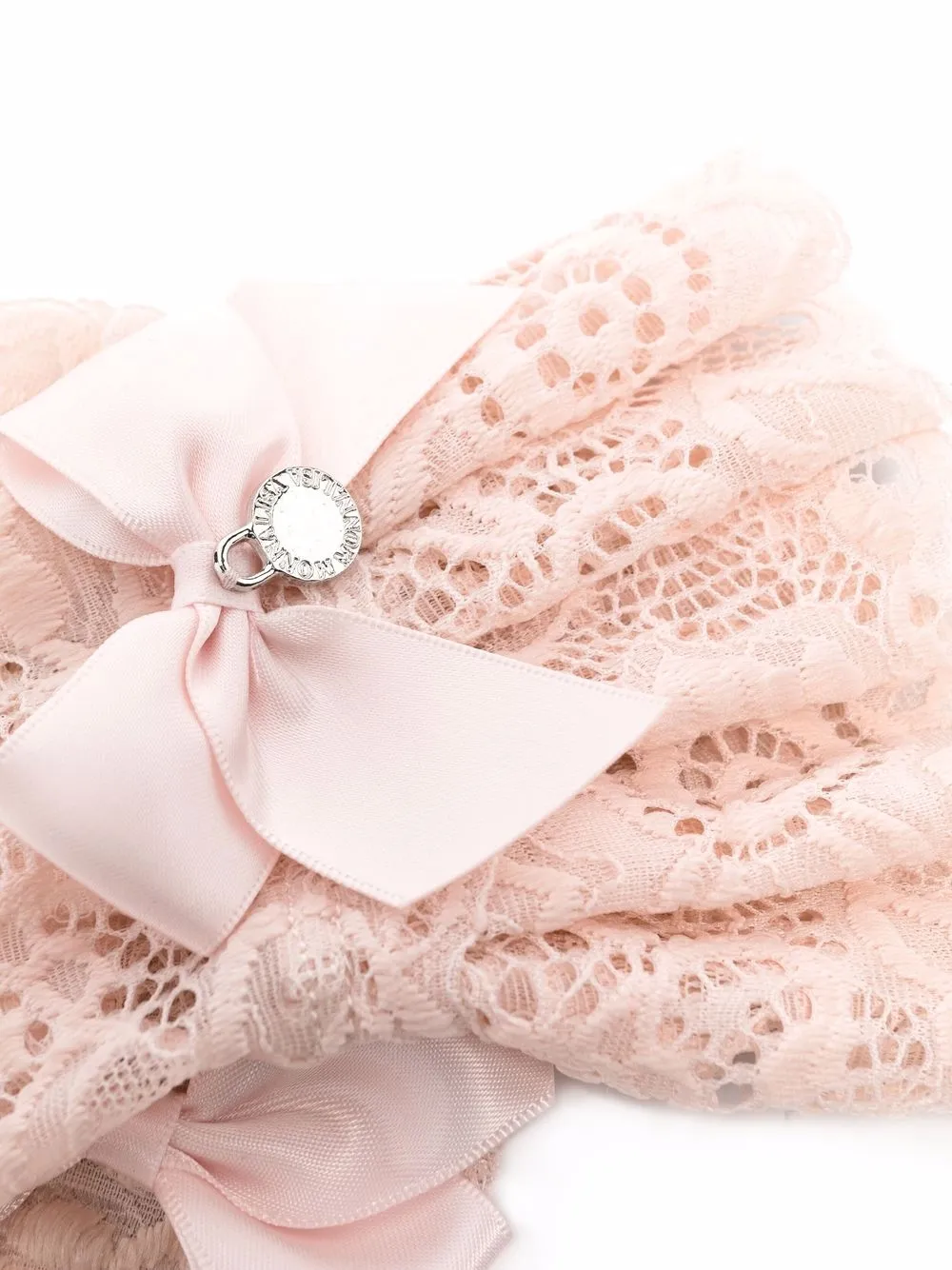 Image 2 of Monnalisa TEEN lace bow-embellished arm warmers