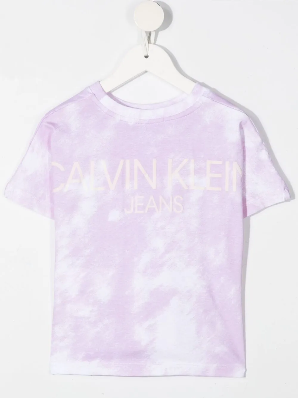 фото Calvin klein kids футболка с принтом тай-дай и логотипом