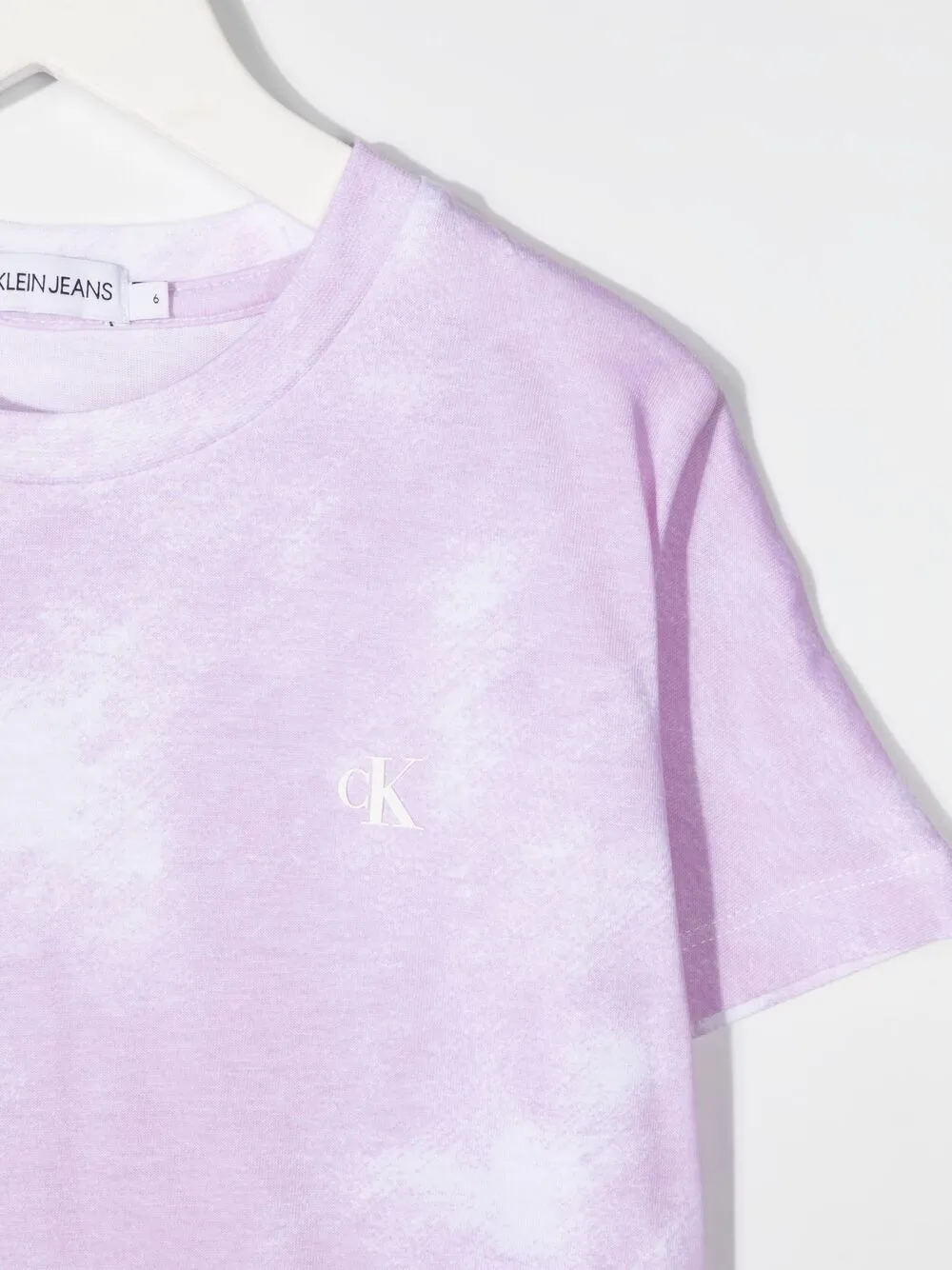 фото Calvin klein kids футболка с принтом тай-дай и логотипом