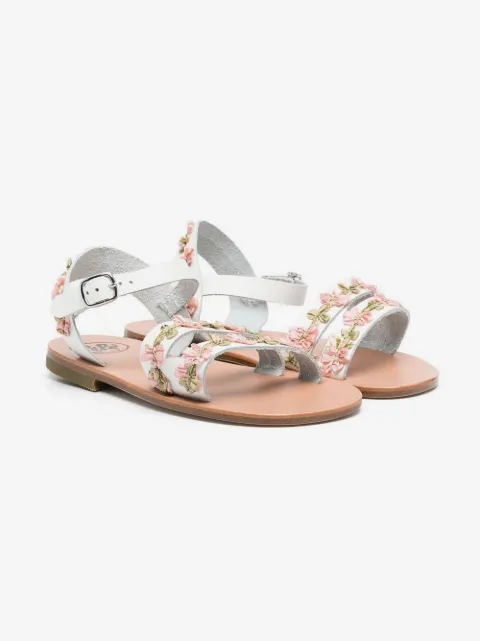 Pèpè floral embroidered sandals