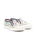 Pèpè dinosaur print slip-on sneakers - White