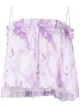 Image 1 of GANNI abstract-print pleated top