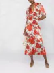 Image 2 of GANNI floral-print satin midi dress