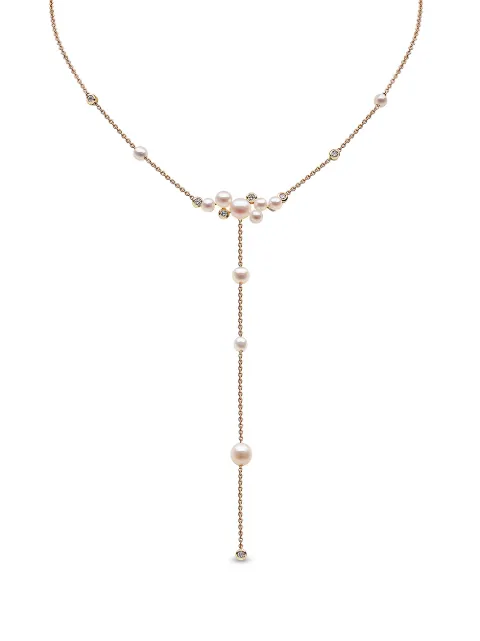 Yoko London 18kt yellow gold Trend freshwater pearl and diamond necklace