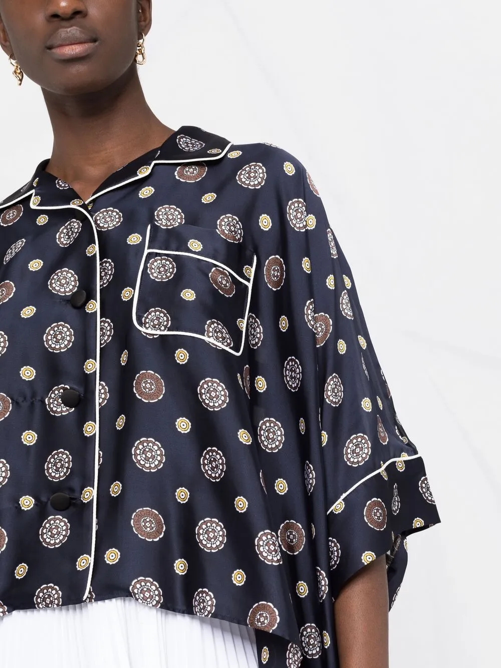 фото Sacai рубашка свободного кроя