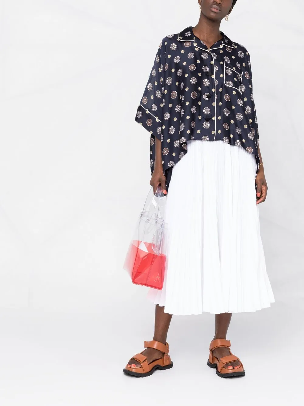 фото Sacai рубашка свободного кроя