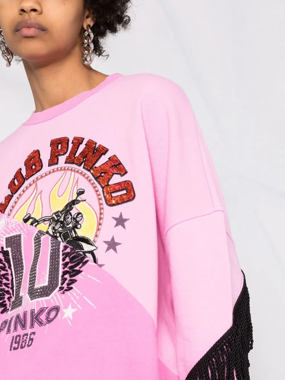 фото Pinko толстовка с бахромой