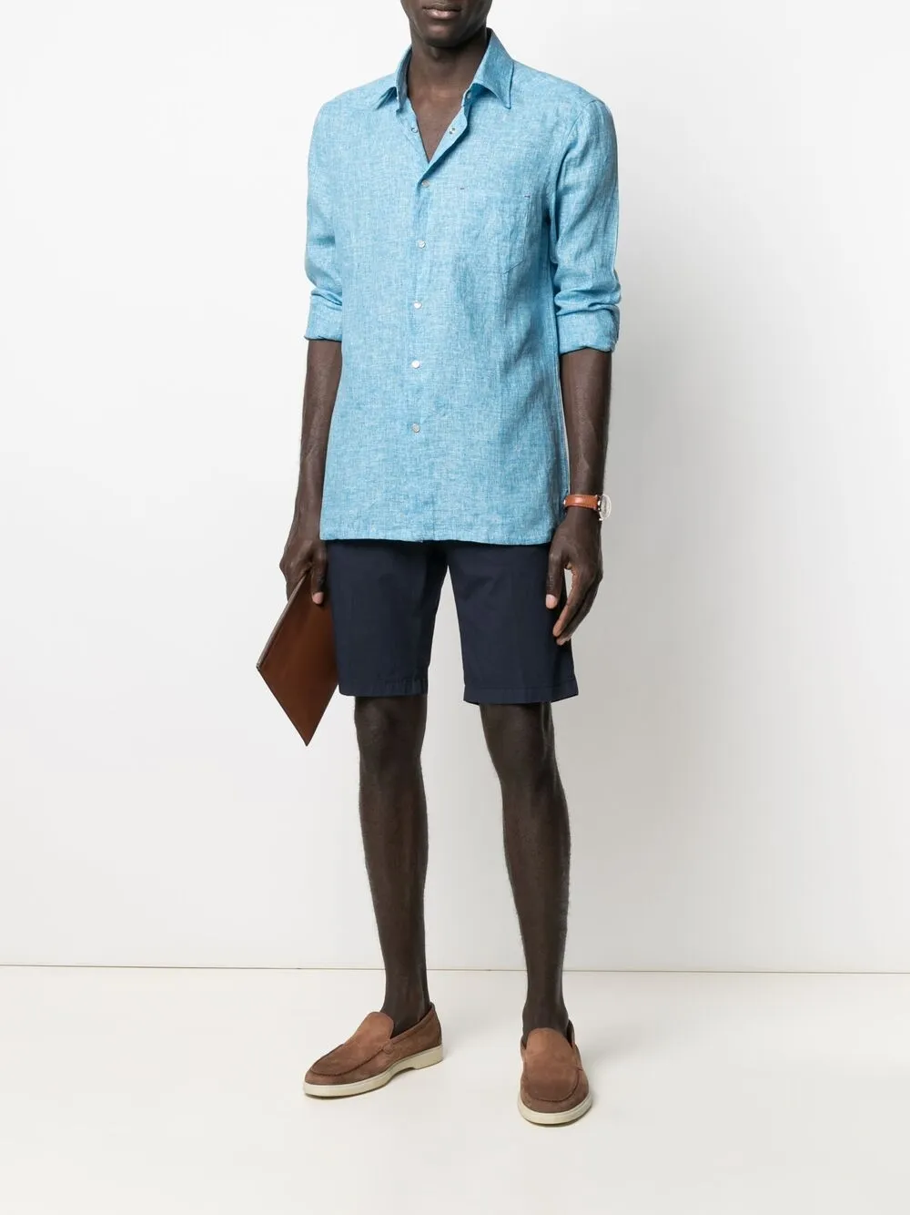 Kiton Chino shorts - Blauw