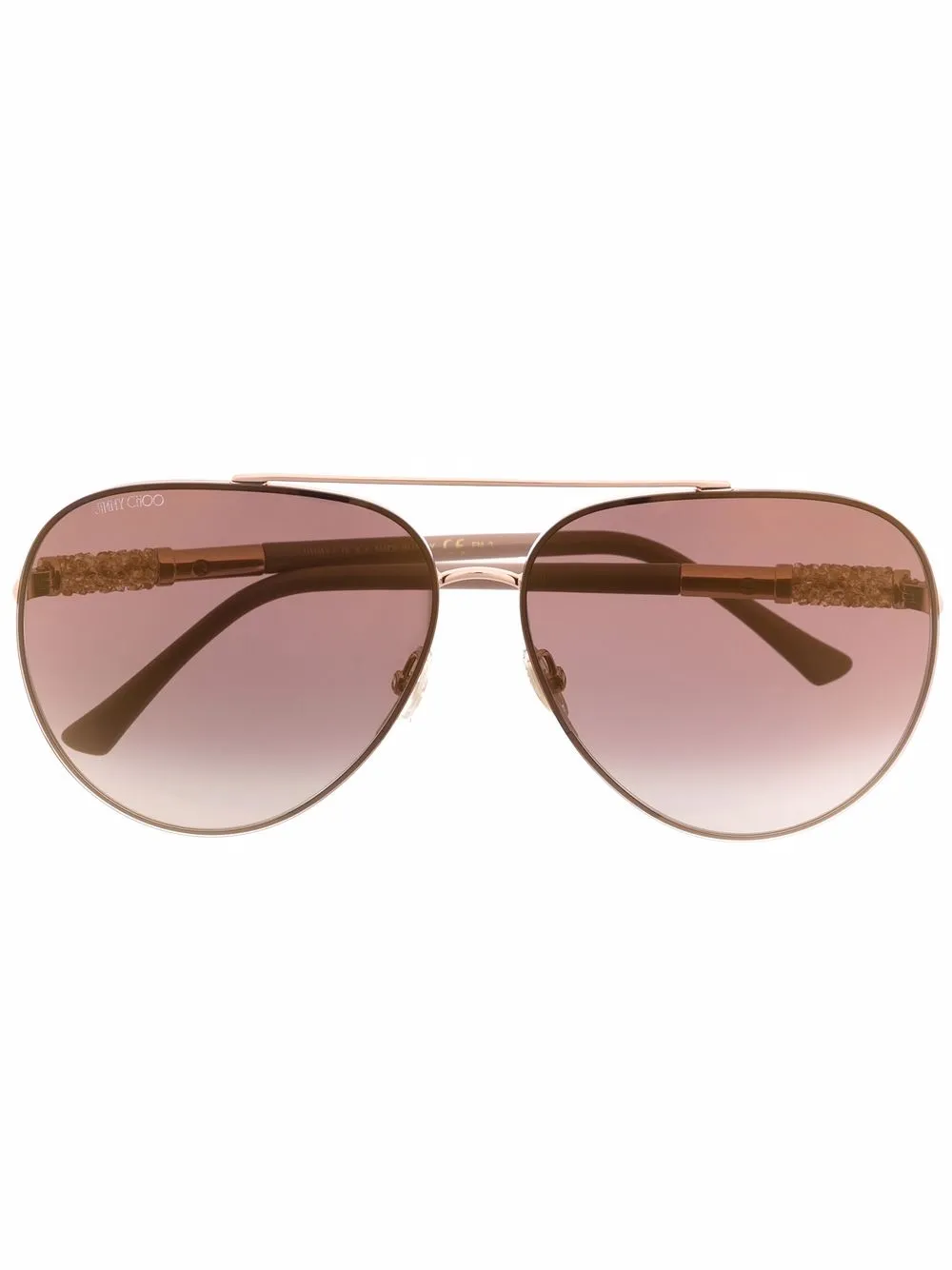 

Jimmy Choo Eyewear lentes de sol Gray con armazón estilo piloto - Rosado