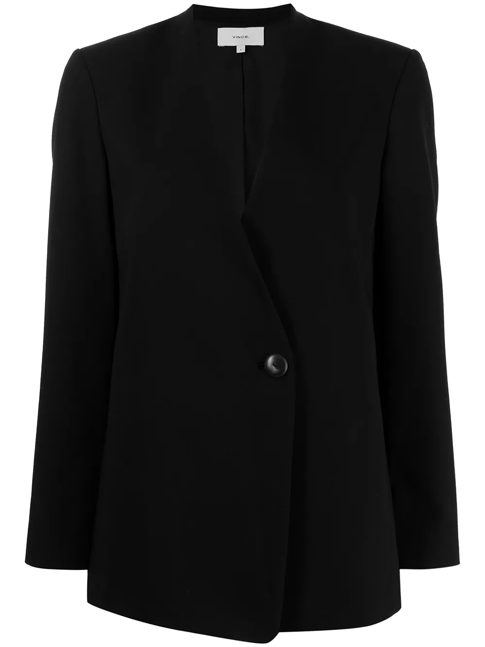 Vince Asymmetric Collarless Blazer In Black | ModeSens