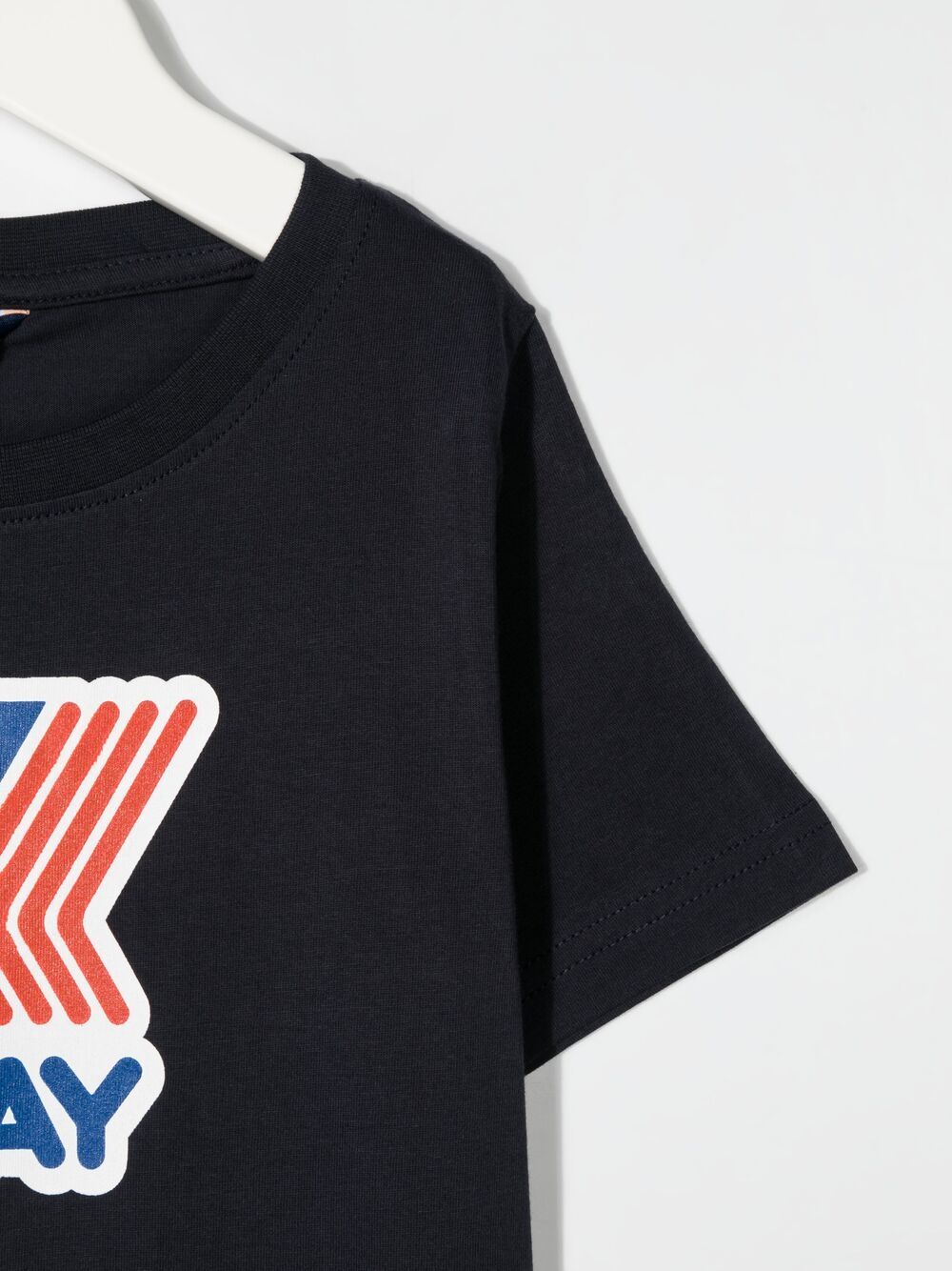 Shop K-way Logo-print Cotton T-shirt In Blue