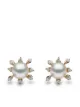 Image 1 of Yoko London 18kt yellow gold Trend freshwater pearl and diamond stud earrings