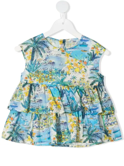 Il Gufo graphic-print top